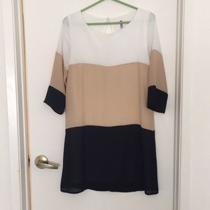 Lulus xs striped work shift dress